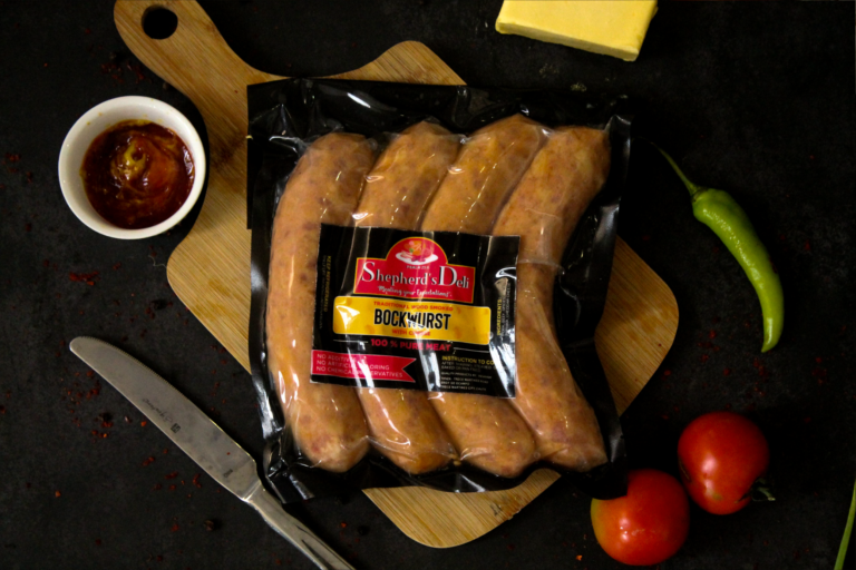 Shepherd’s Deli Bockwurst with Cheese 400g