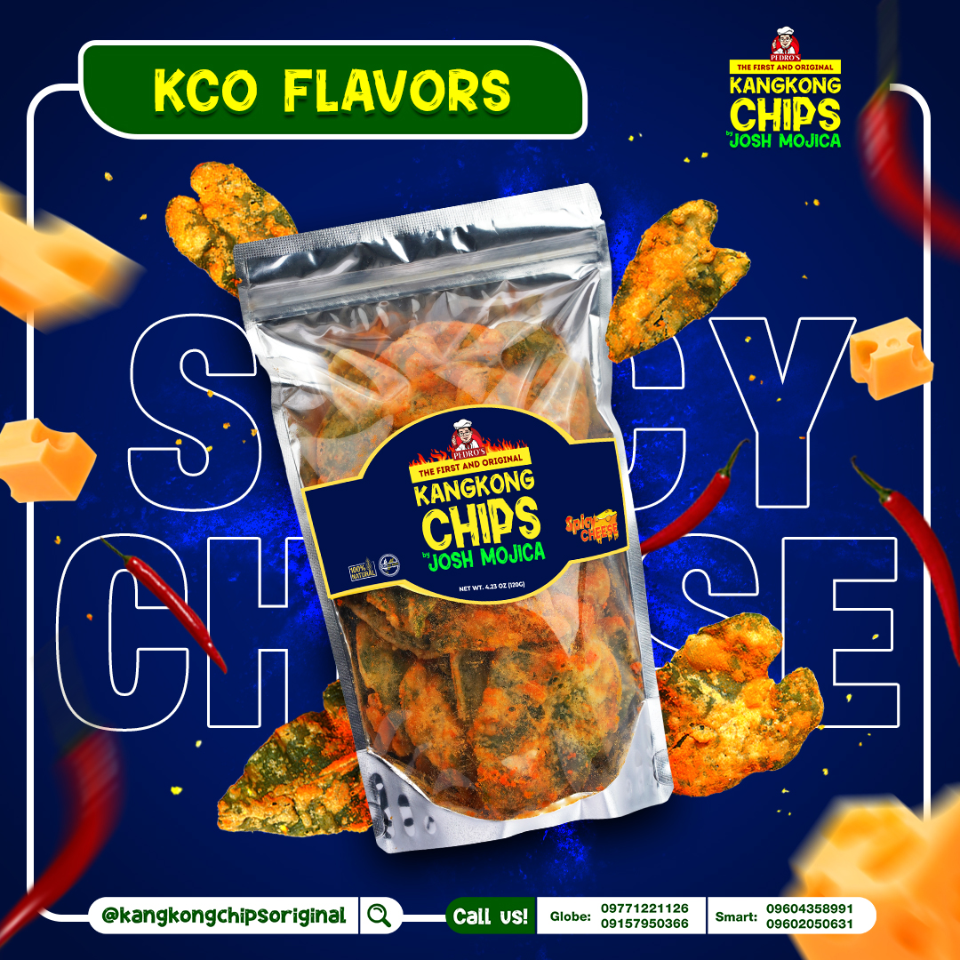 Kangkong Chips by Josh Mojica – Crispy Kangkong Chips – Spicy Cheese Flavor